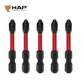 5-PACK Hardware Tool Phillips 1/4" Hex Shank S2 Screwdriver PH2 50MM Impact Screwdriver Bit Drill Bit for Electric Screwdriver