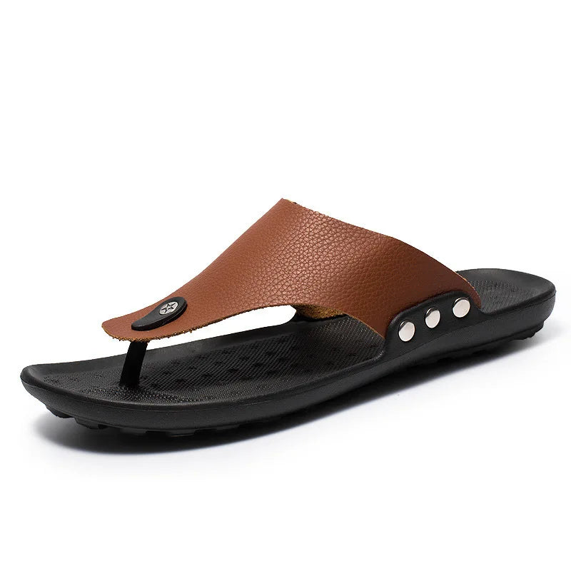 Flip Flops Men's Summer Trendy Sandals Shoes Fashion Men's Outdoor Leisure Shoes Flip-Flops Beach Shoes Factory Wholesale