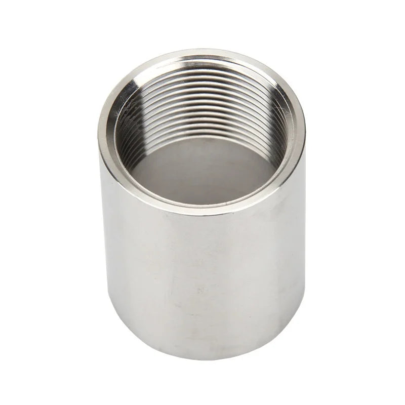 304 316L Stainless Steel Pipe Fittings Double Internal Thread Water Pipe Connector Straight 1/2\" 3/4\" 1 Inch Sizes Low Profile
