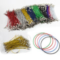 100Pcs Screw Locking Stainless Steel Wire Keychain Cable Rope Key Holder Keyring Key Chain Rings Cable Outdoor Hiking Keychains