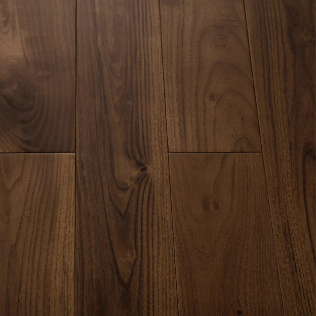 Modern Indoor 610mm Solid Walnut Hardwood Flooring 18mm Thick for Living Room Oak Flooring Smooth Wooden Surface ABCD