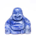Hongzhuo Handmade Beautiful Crystal Christmas Laughing Buddha Blue Aventurine Healing Crystal Carvings for Gifts