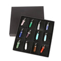 Fashion Wholesale Natural Stone Hexagonal Silver Plated Necklace Pendant Stone Jewelry Production