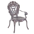 Chouvant Modern Die Cast Aluminum Powder Coated Table and Chair BBQ Dining Garden Set Outdoor Furniture