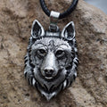 Animal Power Norse Viking Amulet Wolf Head Classic Link Chain Necklace for Men Women Wedding & Party Gift