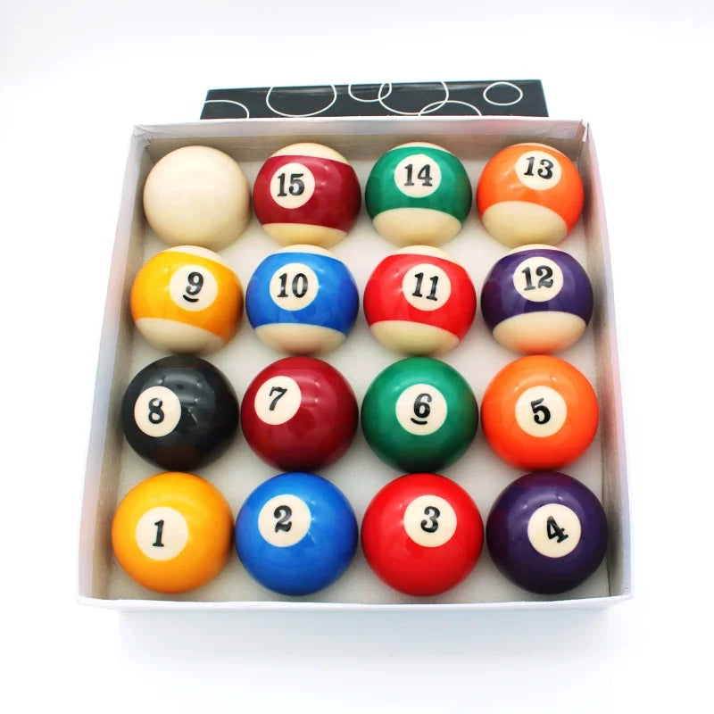 American 2 1/4'' White and Black Resin Pool Ball Set Snooker & Billiard Balls in a Box MegaBDM