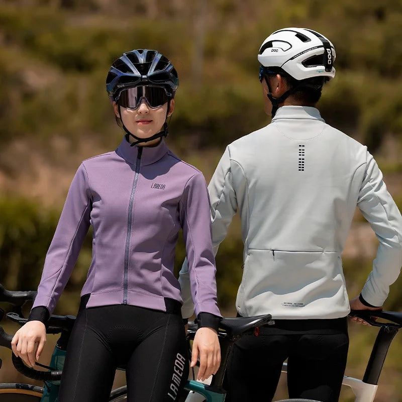 Pro MTB Gear Custom Men Long Sleeve Fleece Cycling Jersey ODM Maillot Ciclismo Kit Winter Bicycle Clothing