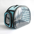 Wholesale Transparent Portable Folding Soft-Sided Pet Carrier Breathable Outdoor Carry Bag Cats Polyester Zipper Closure Plastic
