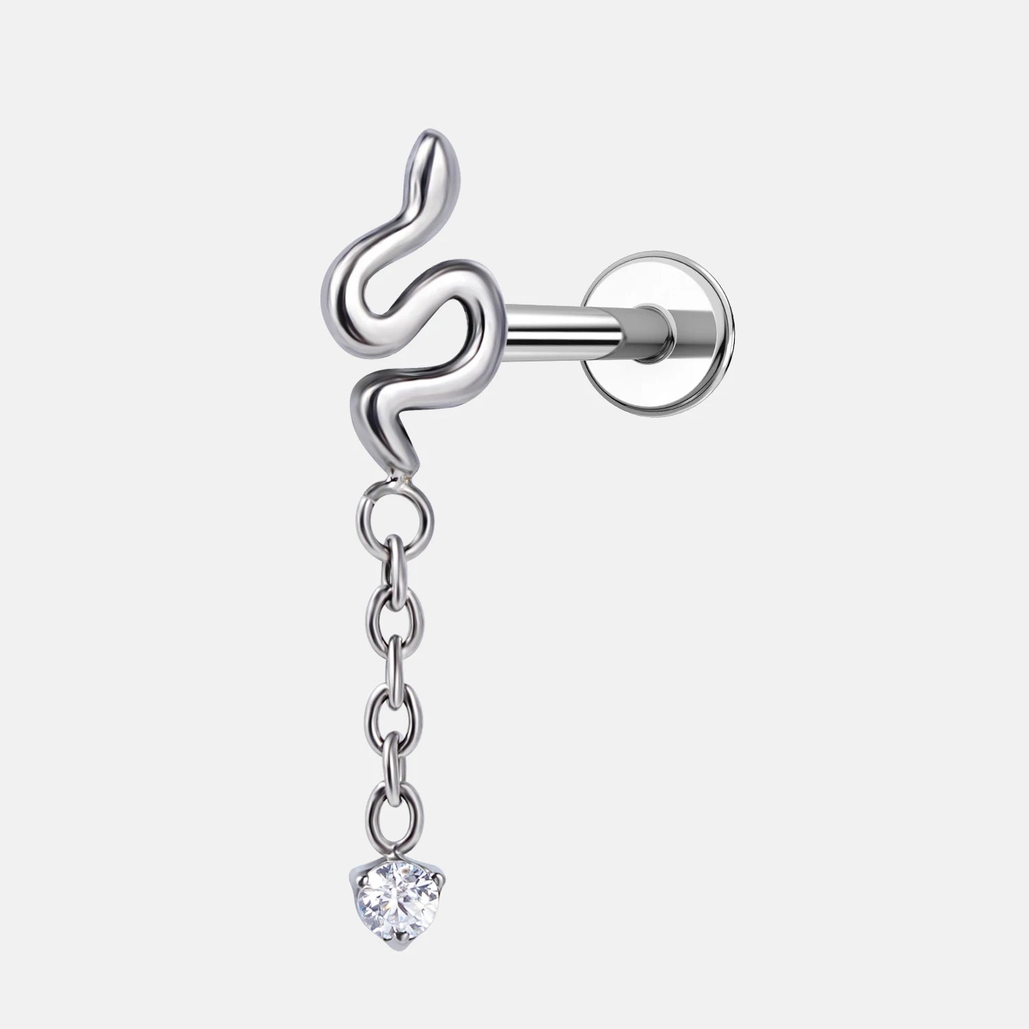 TOPOSH Prong Set CZ Opal Teardrop Stud an Internally Threaded Cluster Design for Cartilage Helix and Conch Use