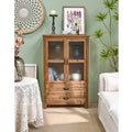 American Style Rustic Chunky Plank Recycled Pine Wooden Free-standing Units Kitchen Cupboard Storage Drawer Cabinets