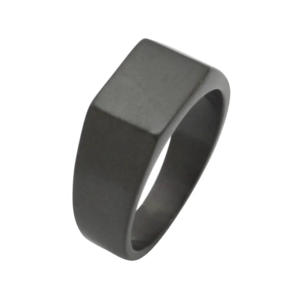 Custom Logo Fashion Jewelry Engagement Wedding Band Party Stainless Steel Ring