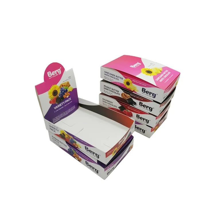 Custom Fancy Cardboard Paper Snacks Collection Counter Display Box for Production