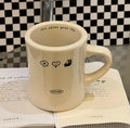 White Vintage Diner Classic Style Coffee Mug Cup Custom Creative Logo Ceramic Practical Thick Water Mug