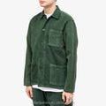 Custom Collar Long Sleeve Chest Patch Pocket Corduroy Linen Shirt for Men