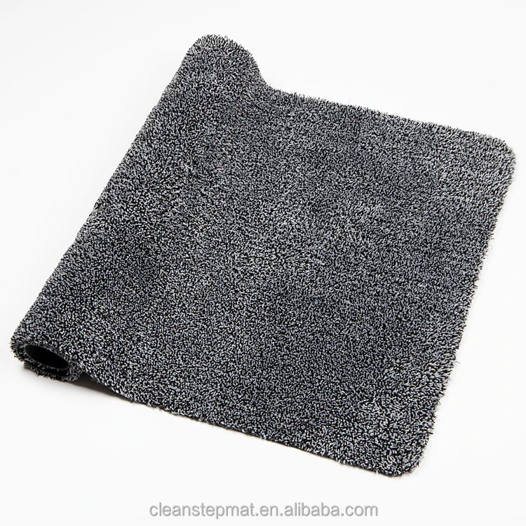 Indoor Entrance  Free Cut Brown Tan Black Blank Plain Tufting Fiber Door Mats High Water Absorbent Rugs
