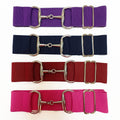 FREE ENGRAVE LOGO 2 Inch 5 cm Wide Snaffle Bit Belt Elastic Equestrian Belt with Snaffle Bit Buckle Fabric Belt