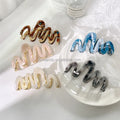 Fashion Korean Large Acetate Metal Hair Accessories Wave Hair Claw  Women Advanced Hair Clip Claws