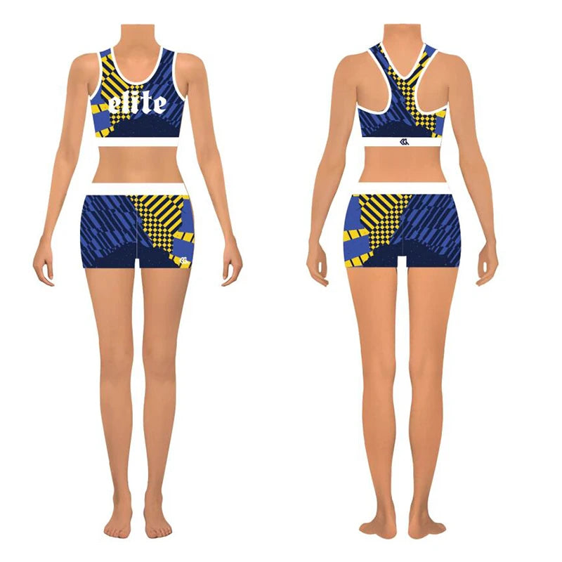 Design Your Team Logo Top and Activewear Dance Studio Cheer Warm up Sets Sublimation Practice Wear