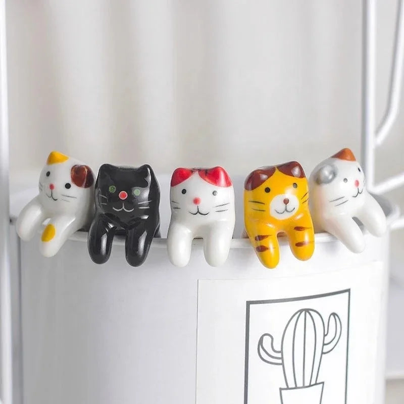Creative Spoon Drinking Tools Kitchen Gadget Flatware Tableware Ceramic Coffee & Tea Spoons Mini Cat Short Handle