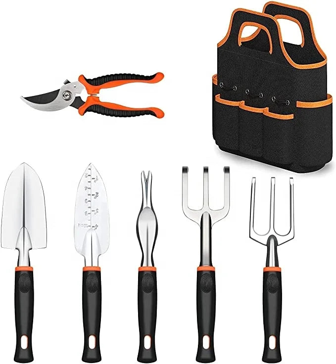 SUNSHINE Customizable Handle Hand Pruner Set Green Gardening Tool Kit with OEM Aluminium Saw Factory Direct