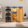 Best Sale Clear Plastic Container Set Airtight Kitchen Drawer Organizer Pantry Organization Storage Bins Food Containers