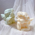 Cupid Cherub Silicone Molds Home Decor Art Cherub Angel Wings Wax Mould Cute Boy Angel Candle Mold
