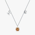 925 Sterling Silver Fashion Fine Jewelry Signs of Zodiac Pisces Symbol Brand Charms Pendant Link Chain Necklace