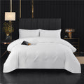 3pcs White Bed Sheet Set Printed Duvet Cover Sheets Quilt Bedding Set