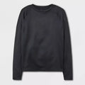 Men's Relaxed Fit Long Sleeve Heavy Weight 100% Cotton Woven Breathable Short Solid Color Crew Neck Undershirts