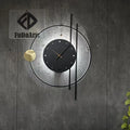 57x45 with Light Metal Art Design Silent Decorative Living Room Iron Office Wall Clocks Home Decor Hanging Watch Dropshipping