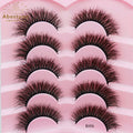 Abestyou 14mm Fluffy False Mink Eyelashes 5D with Custom Packaging Professional Hair Eyelash Kit Cat Eye Wispy Faux Mink Lashes