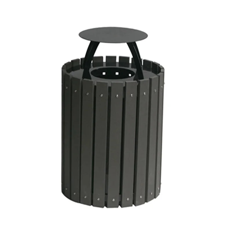 Outdoor Furniture Wood Waste Containers Trash Bin Outside Street Park Rubbish Litter Bin Public Commercial Recycling Dust Bin
