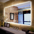 Luxury New Design Wall Mounted Waterpoof Adjustable 3 Color Display Time Temperature Data Led Light Mirror Touch Sensor Switch