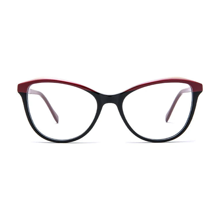 Round Cat Eye Acetate Frames for Unisex Reading Glasses-Stylish Fashionable Optical Trend