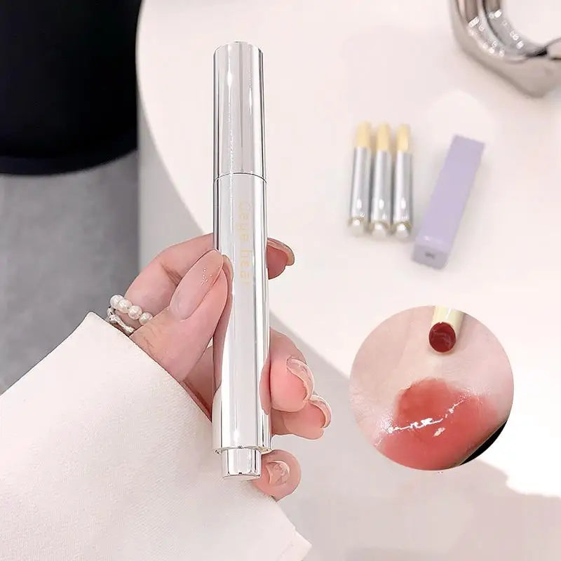 New Package Moisturizing Solid Jelly Lip Balm Gege Bear clear Crystal Glossy Hydrating Lipstick Pen