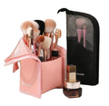 Custom Women Stand up Waterproof Make up Bag Brush Holder Pouch Organizer Makeup Brushes Bag