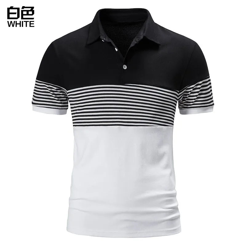 2023 Summer New Alphabet Print Men's POLO Shirt Men's Casual Short Sleeve T-shirt