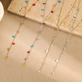 Exquisite Colorful Water-Drop Zircon Tassel Pendant Y-shaped Necklace for Women Stainless Steel Elegant Jewelry Party Gift