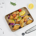 10-Inch Rectangular 1.5mm Thick Metal Baking Tray Multifunctional Food Grade Non-Stick Coating BPA Free PFOA Free Pan