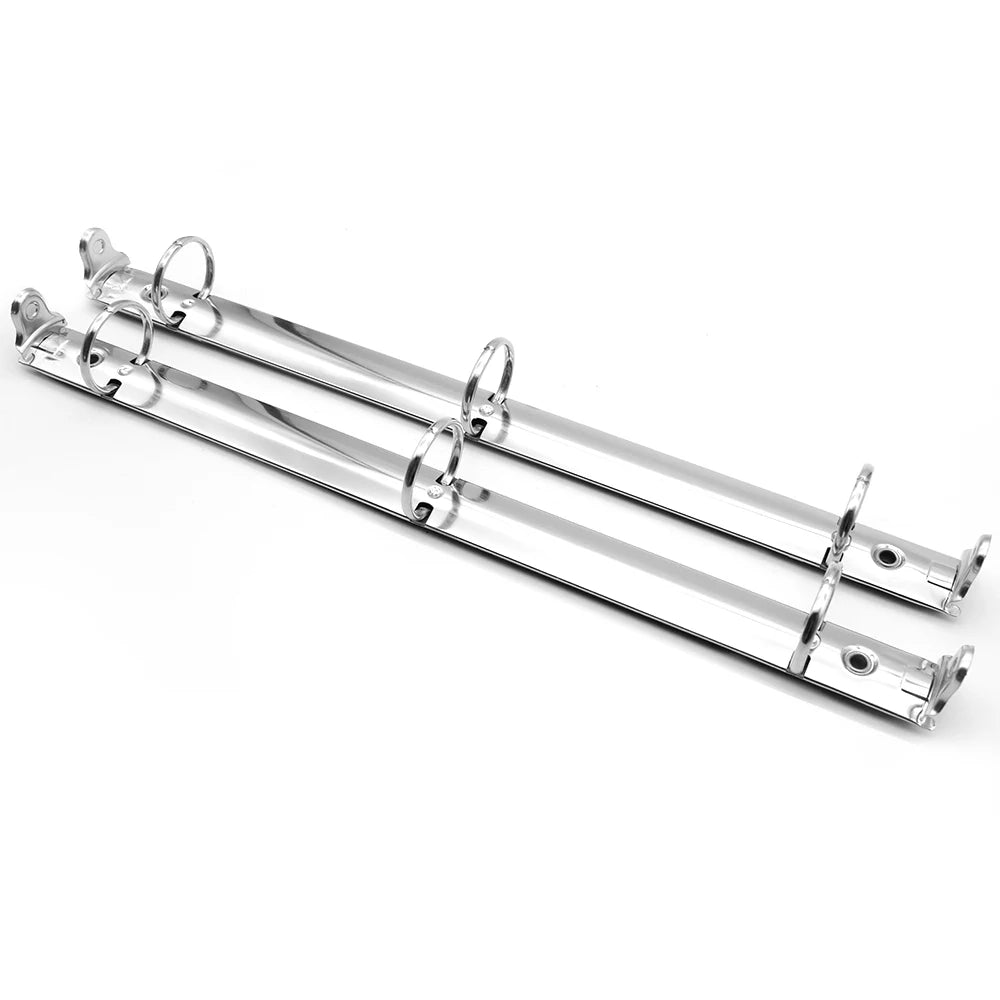 Wholesale Metal Silver Nickel Surface Treatment 4 O Ring 285mm Length File Fastener for Book Notebook Stationery Clips