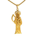 Duyizhao Hip Hop European and American Stainless Steel Men Necklace Cheap Knife God Charm Pendant Necklace Jewelry