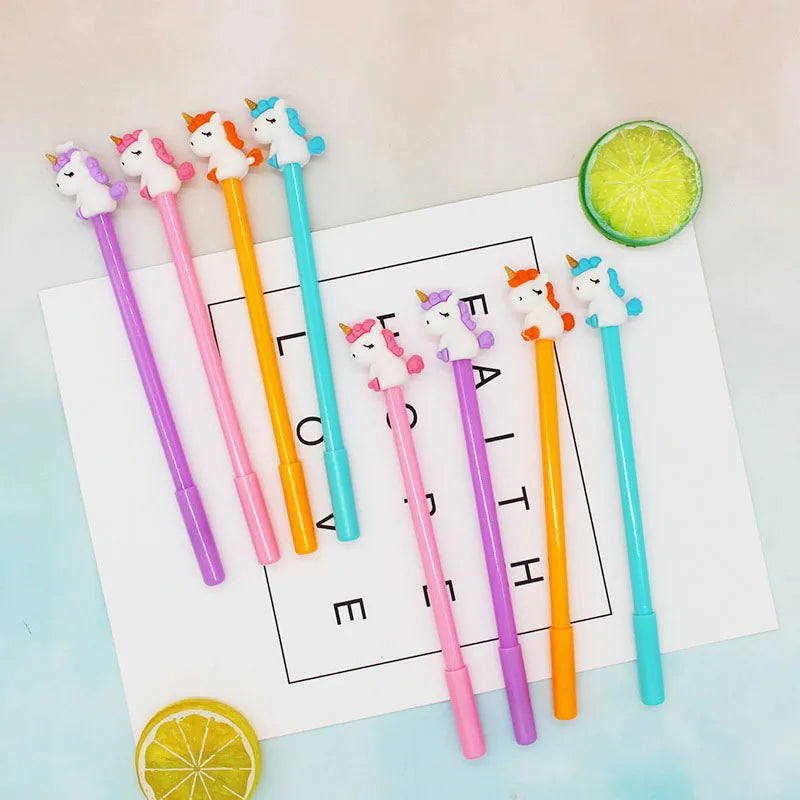 3D Cartoon Animal Unicorn Plastic Pencils & Pen Toppers for Kids Students Decorations Gifts Toy