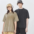 Heavyweight Oversized 260g Woven Polyester Vintage T-Shirt Acid Wash Heat-Transfer Printing Breathable Men's Streetwear