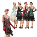 Ecowalson   Lady 1920's Dress Flapper Great Gatsby Costume Cocktail Party Sequin Fringe Dress