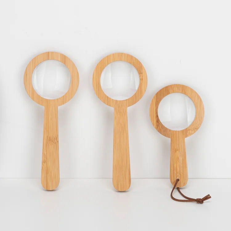 Wholesale Children's Wooden Magnifying Glass Observation Tool for Education Parties Welcoming Guests Perfect Promotional Gift