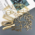 Wholesale Gold Plated Heart Infinity Star Crown Butterfly Geometric Shape  Metal Hair Pin Clip Accessories for Women