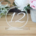 Custom Acrylic Wedding Centerpieces & Table Decorations Numbers Sign with Stand