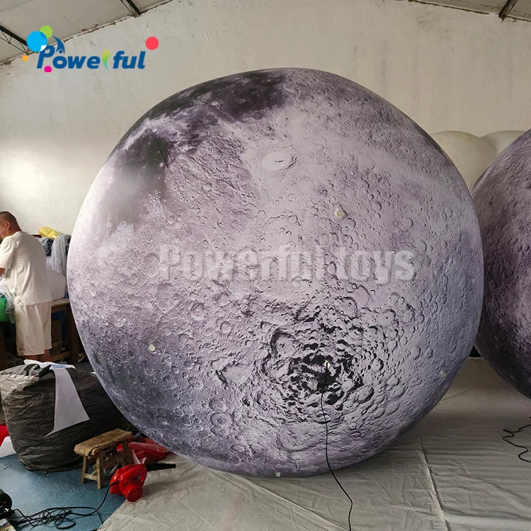 4m 5m 6m 7.5m Giant LED Lighting Moon Balloon Inflatable Globe Planet Solar System Balloon for Decorations