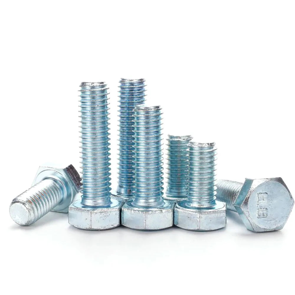 Galvanized Steel Hexagon Head Bolt GB5783 M6 40mm Blue Zinc Plated Hex Head Bolt