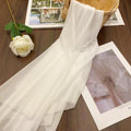 59\" White 100% Nylon Spandex Net Mesh Tulle Fabric Soft Skin-Friendly Power for Girls' Underwear & Dresses Stock
